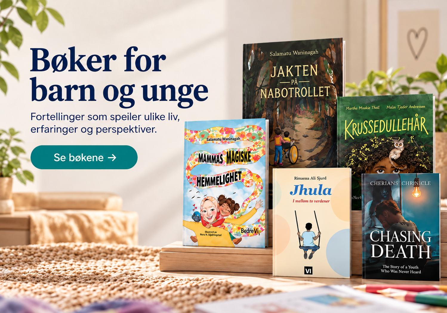 Barne- og ungdomsbøker fra BedreVi Forlag